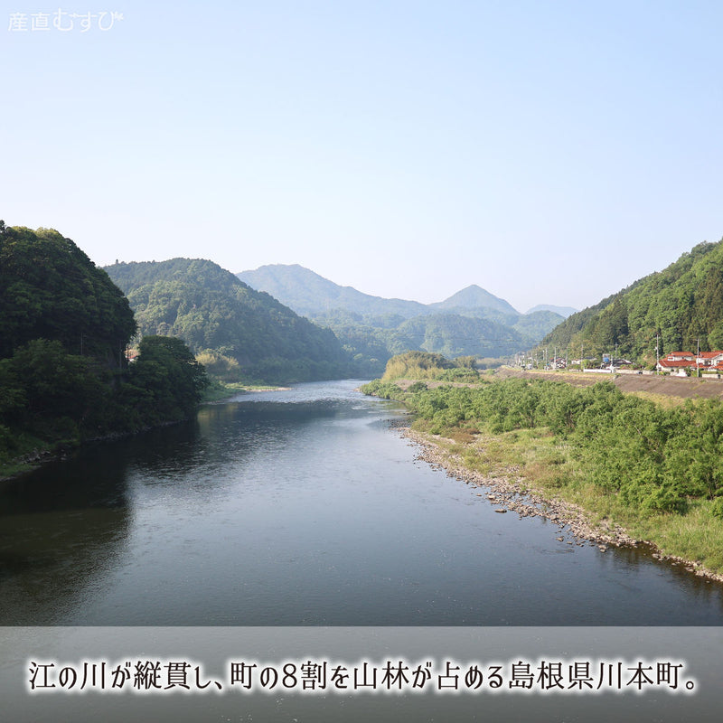 えごまを食す鴨肉を育む島根県川本町と三瓶山の眺望